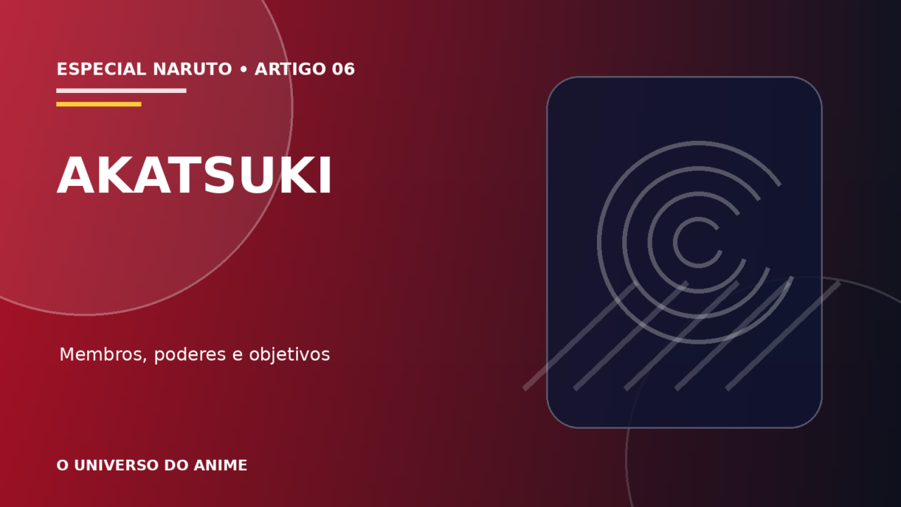 Capa do artigo Akatsuki: membros, objetivos, duplas e história da organização