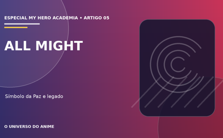 Capa do artigo All Might: história, poderes e legado do Símbolo da Paz