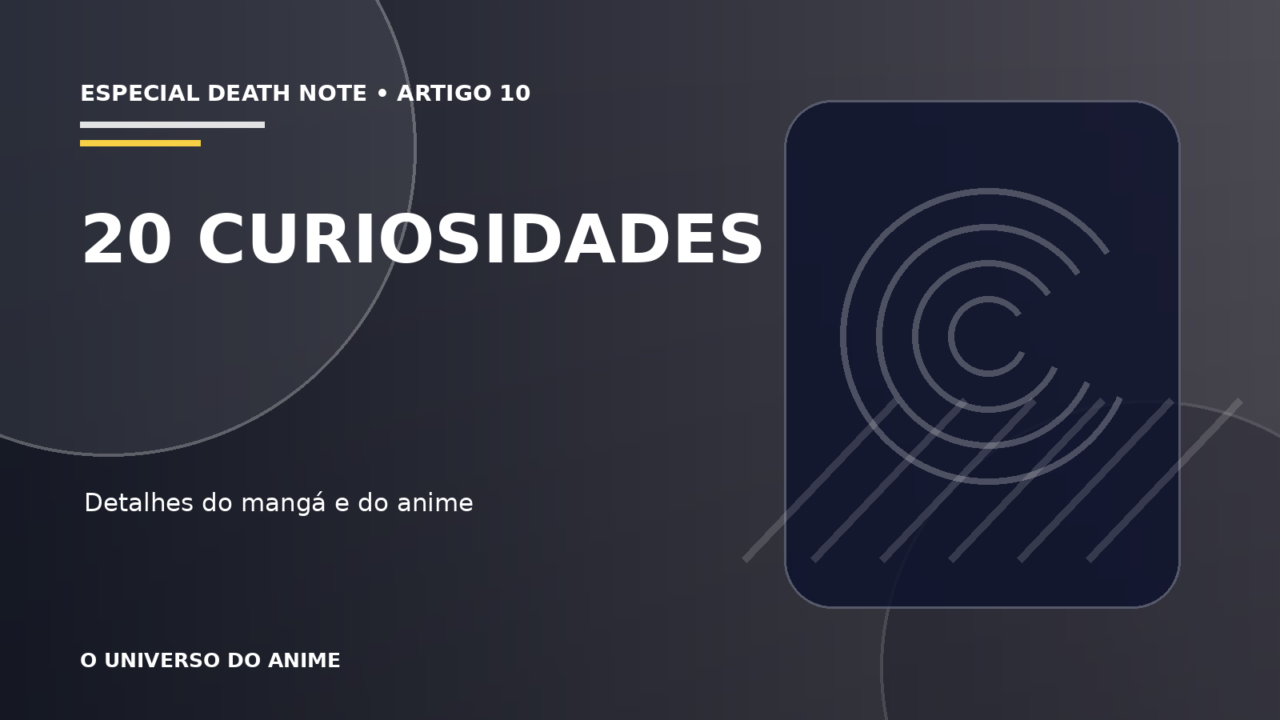 Capa do artigo 20 curiosidades sobre Death Note que todo fã deveria conhecer