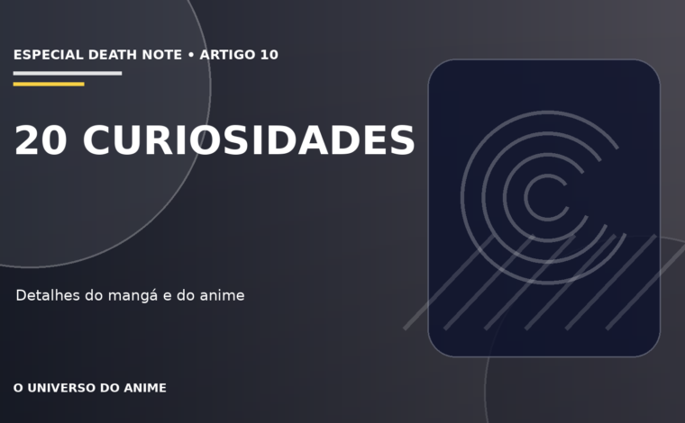 Capa do artigo 20 curiosidades sobre Death Note que todo fã deveria conhecer