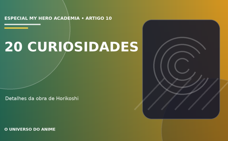 Capa do artigo 20 curiosidades sobre My Hero Academia que todo fã deveria conhecer