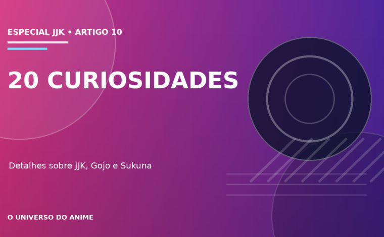 Capa do artigo 20 curiosidades sobre Jujutsu Kaisen que todo fã deveria conhecer