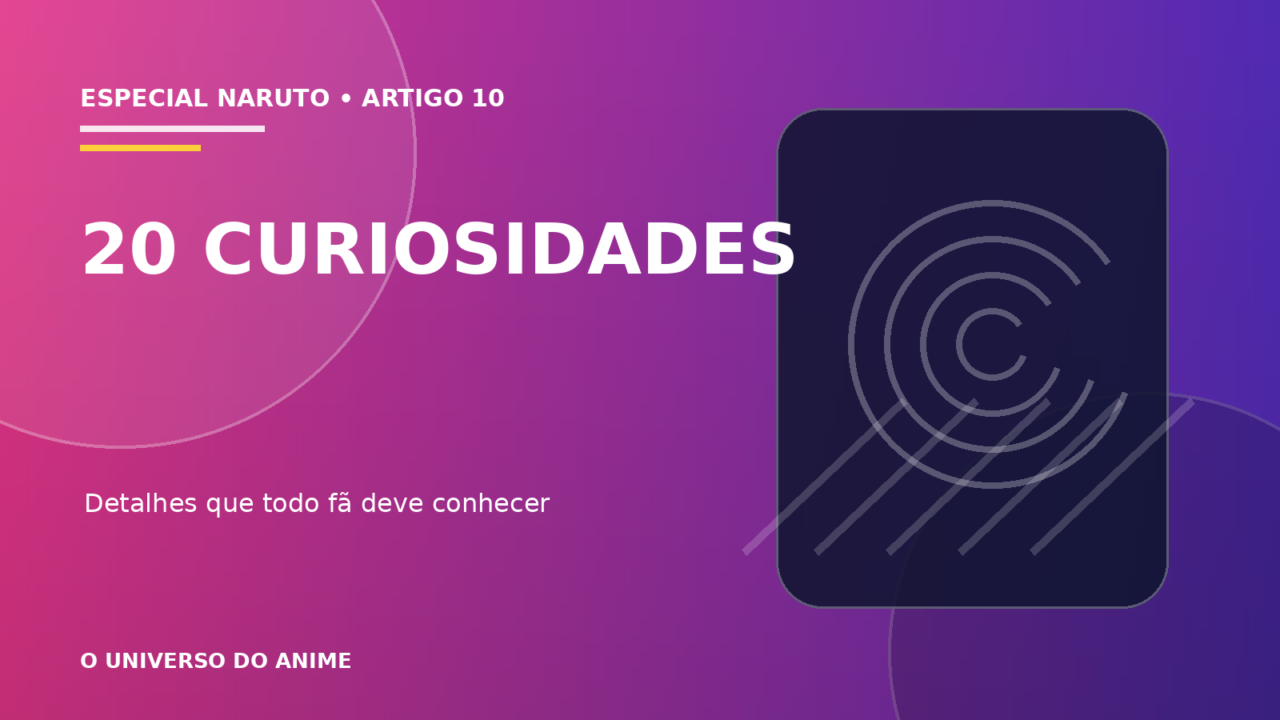 Capa do artigo 20 curiosidades sobre Naruto que todo fã deveria conhecer