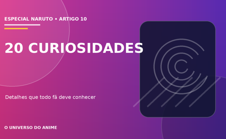 Capa do artigo 20 curiosidades sobre Naruto que todo fã deveria conhecer