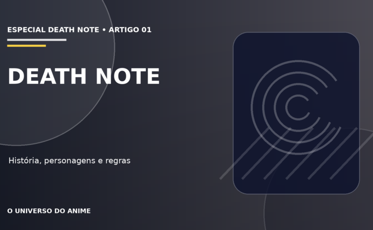 Capa do artigo Death Note: história, personagens, regras e guia completo