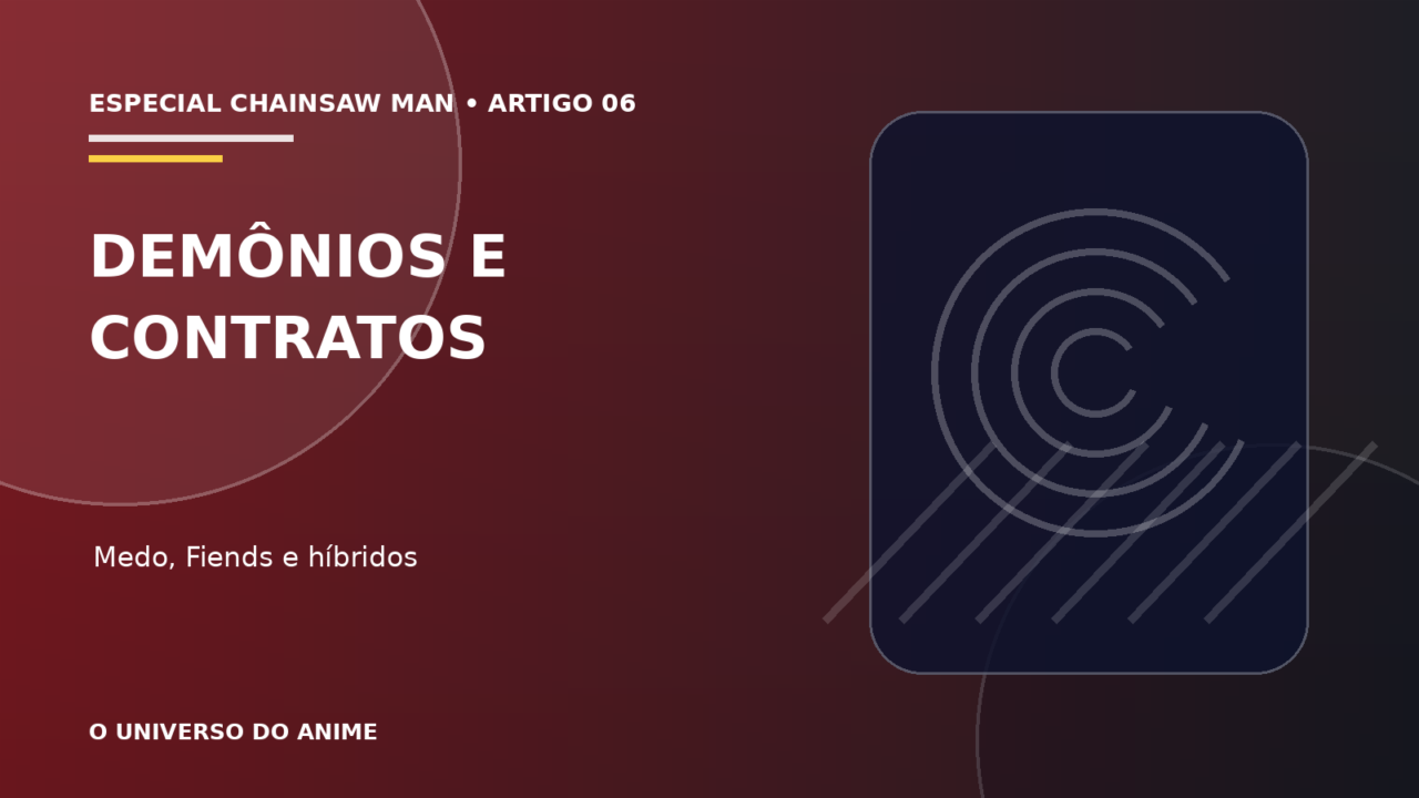 Capa do artigo Demônios e contratos de Chainsaw Man: regras e tipos