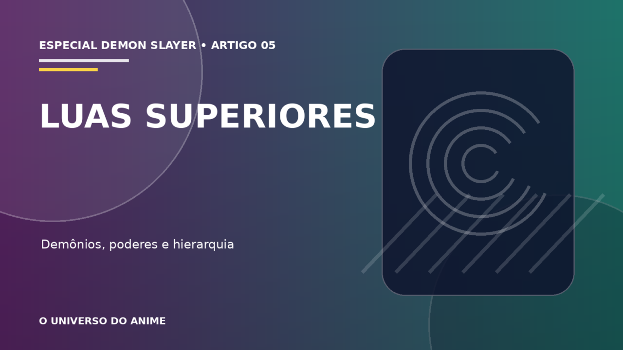 Capa do artigo Demônios e Luas Superiores de Demon Slayer: poderes e hierarquia