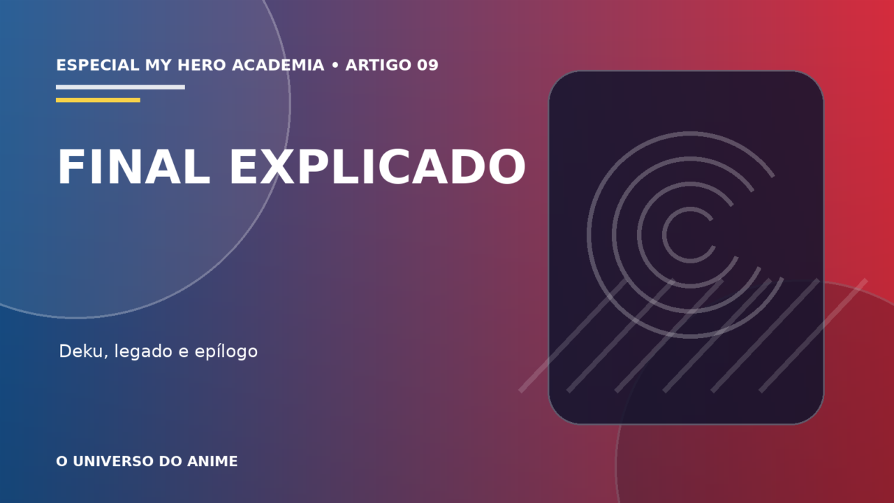 Capa do artigo Final de My Hero Academia explicado: Deku, heróis e epílogo