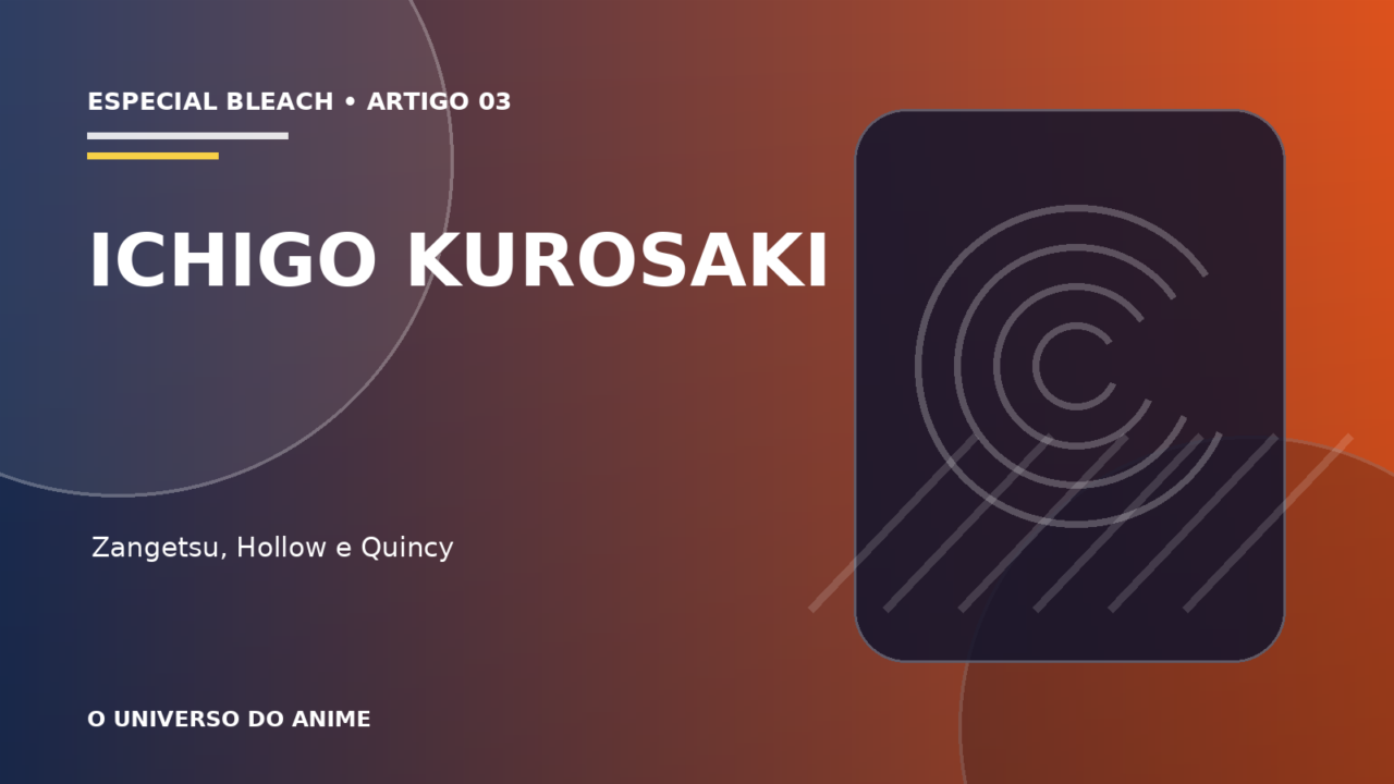 Capa do artigo Ichigo Kurosaki: poderes, formas, Zangetsu e evolução