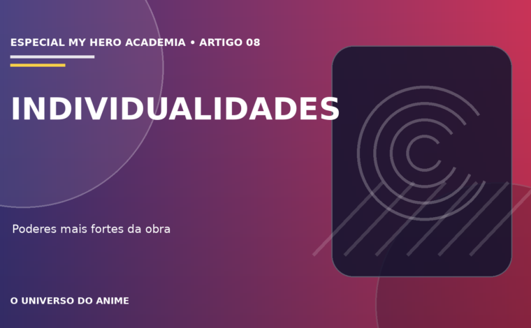 Capa do artigo As individualidades mais fortes de My Hero Academia
