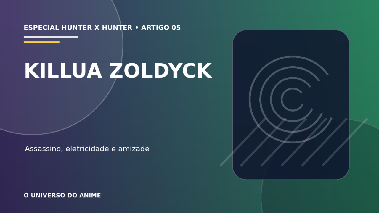 Capa do artigo Killua Zoldyck: história, poderes e amizade com Gon