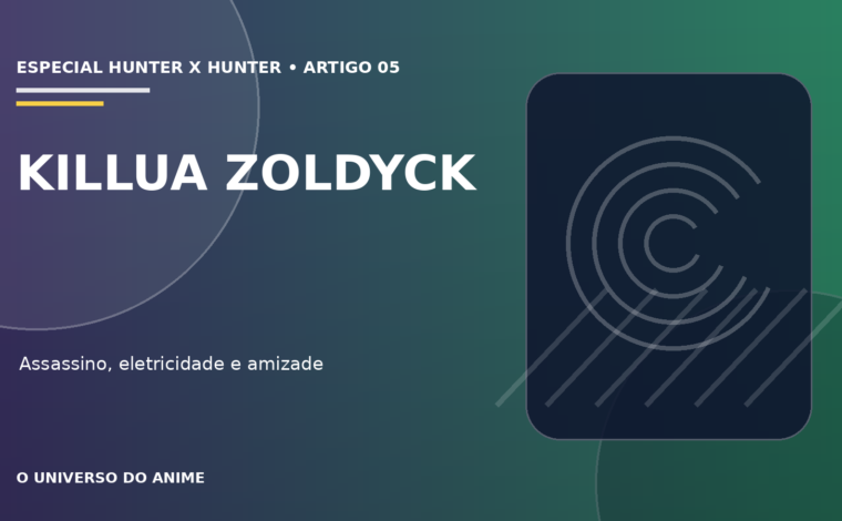 Capa do artigo Killua Zoldyck: história, poderes e amizade com Gon