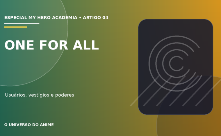 Capa do artigo One For All explicado: usuários, poderes e vestígios