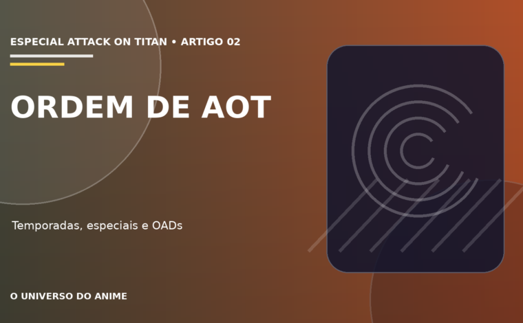 Capa do artigo Ordem para assistir Attack on Titan: temporadas, especiais e OADs