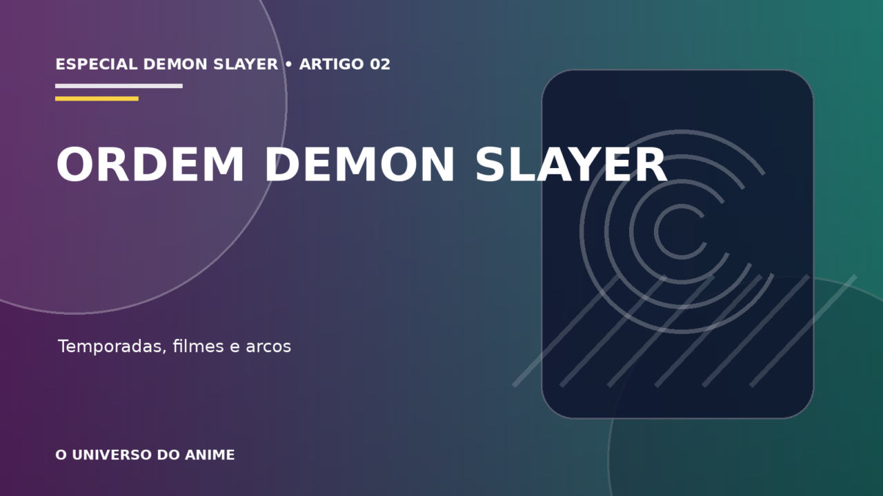 Capa do artigo Ordem para assistir Demon Slayer: temporadas, filmes e arcos