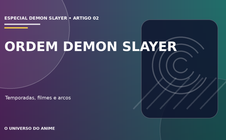 Capa do artigo Ordem para assistir Demon Slayer: temporadas, filmes e arcos