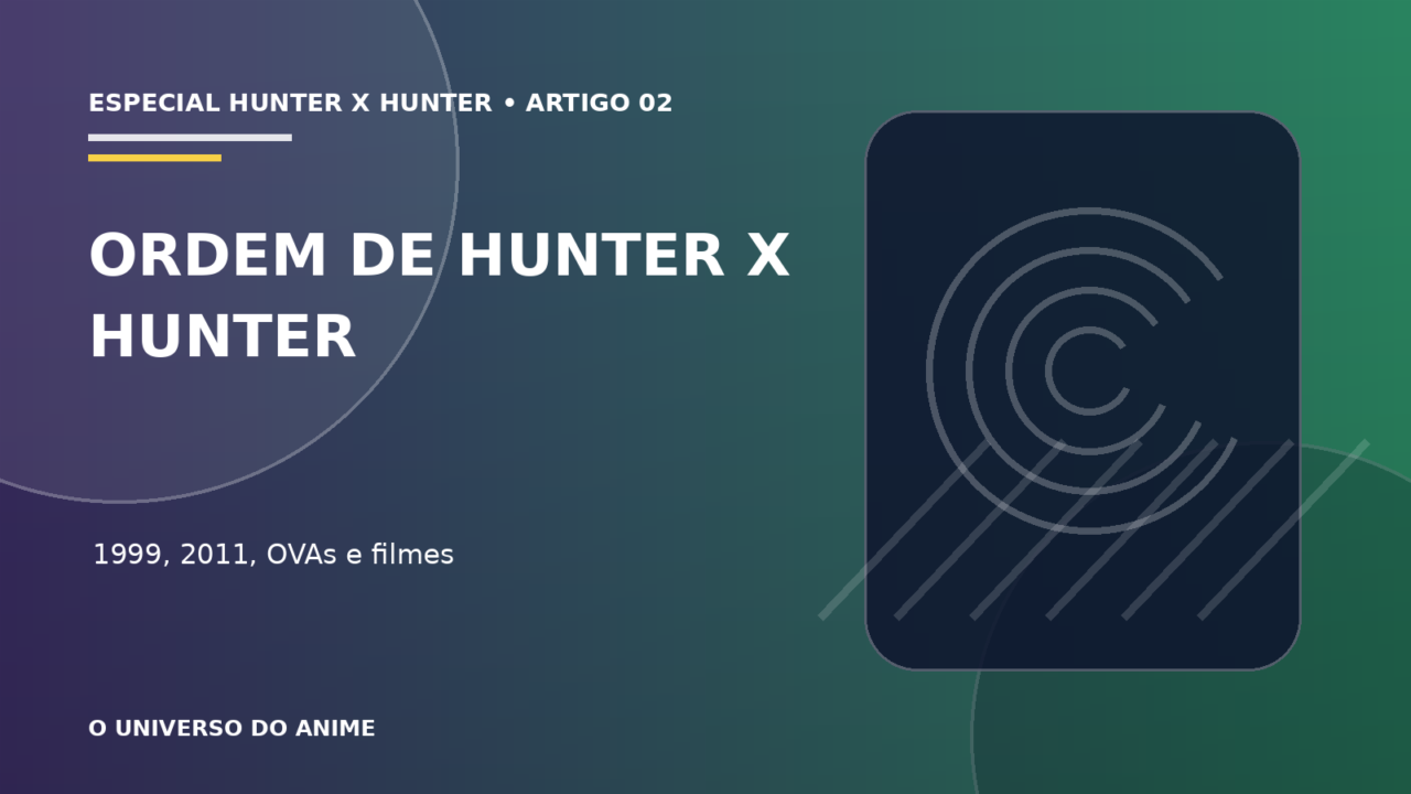 Capa do artigo Ordem para assistir Hunter x Hunter: 1999, 2011, OVAs e filmes