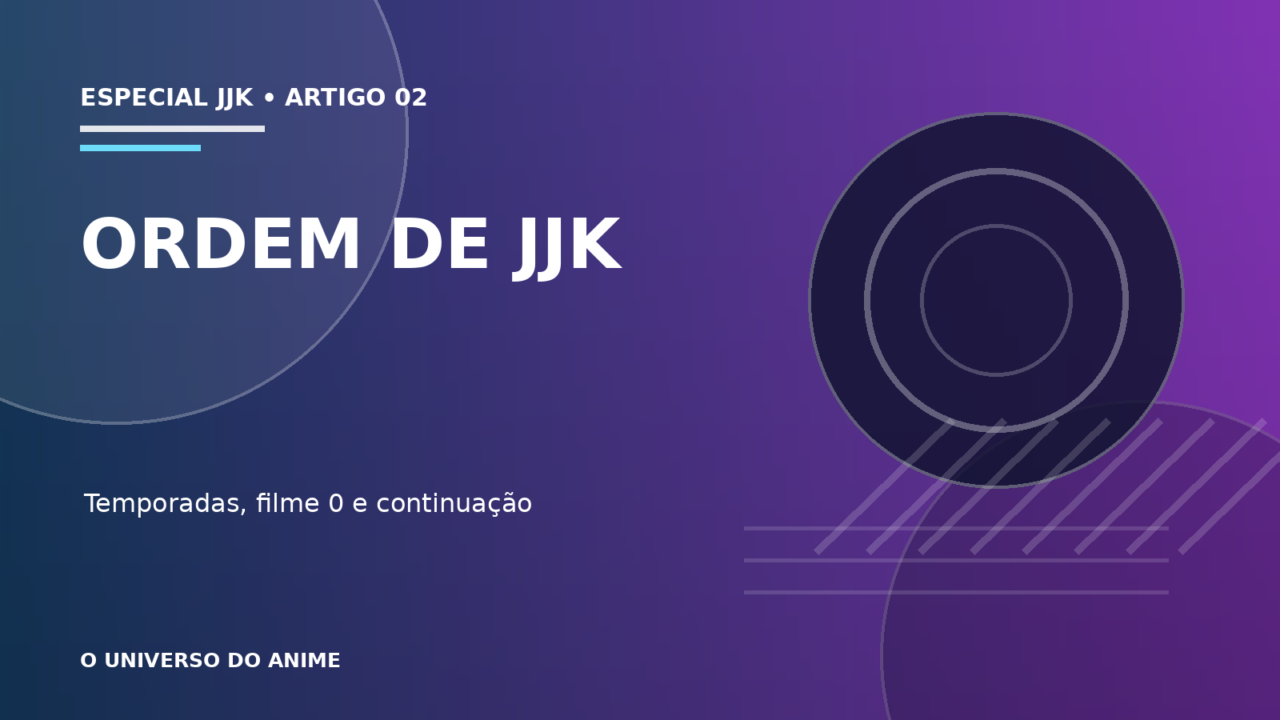 Capa do artigo Ordem para assistir Jujutsu Kaisen: temporadas, filme 0 e continuação