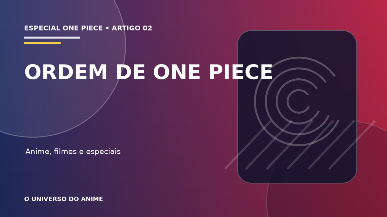 Capa do artigo Ordem para assistir One Piece: anime, filmes, especiais e sagas
