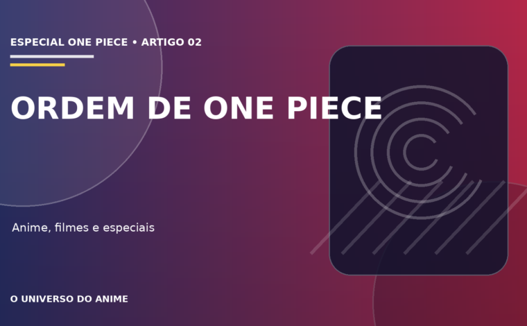 Capa do artigo Ordem para assistir One Piece: anime, filmes, especiais e sagas