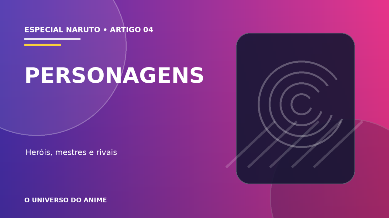 Capa do artigo Personagens de Naruto: guia dos principais ninjas da série