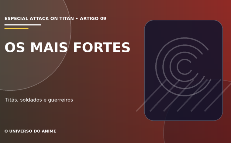Capa do artigo Os personagens mais fortes de Attack on Titan: ranking