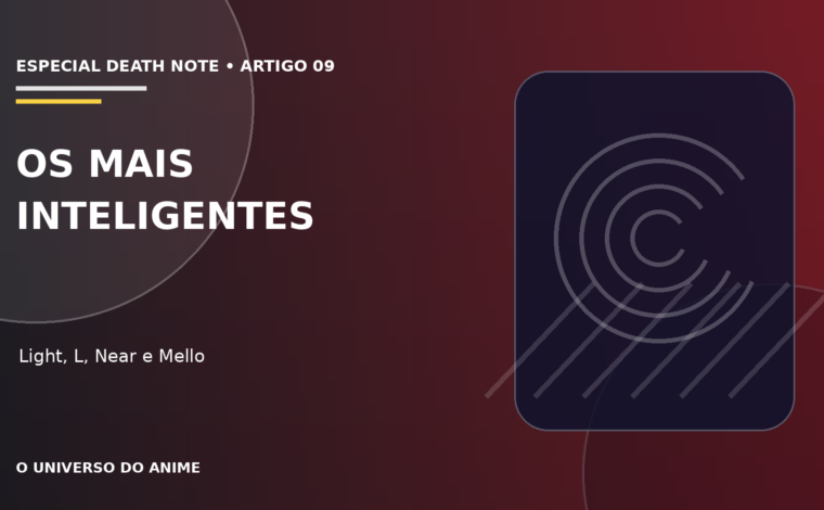 Capa do artigo Os personagens mais inteligentes de Death Note: ranking