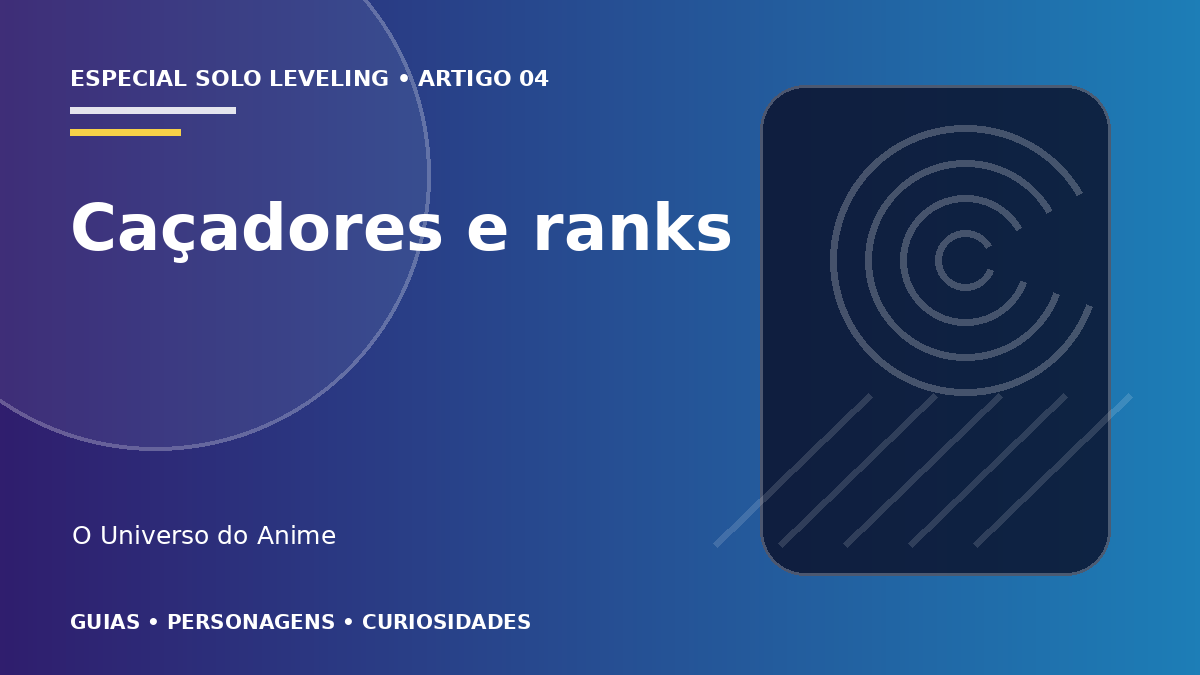 Capa do artigo Caçadores e ranks de Solo Leveling explicados