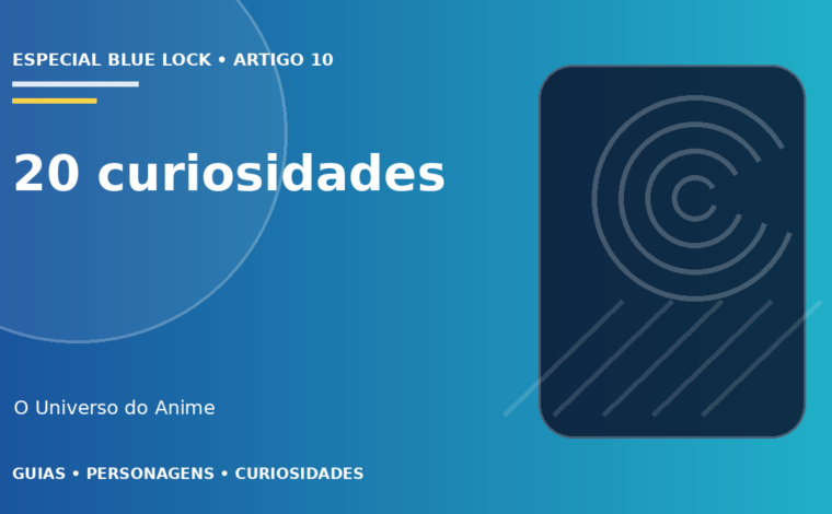 Capa do artigo 20 curiosidades sobre Blue Lock