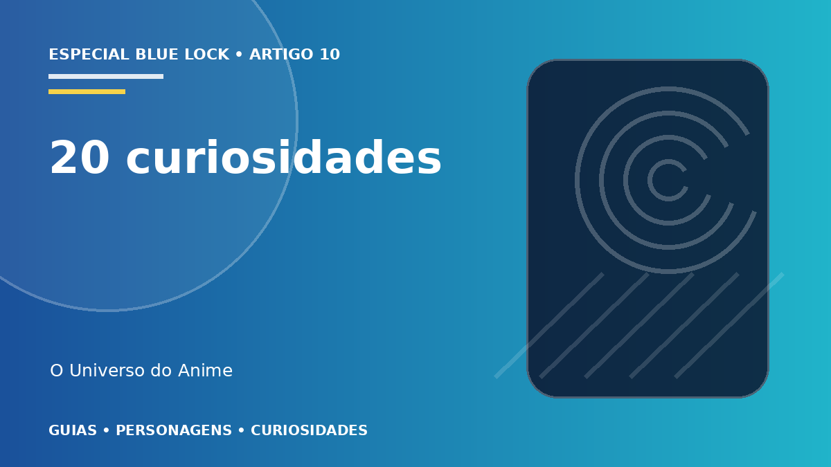 Capa do artigo 20 curiosidades sobre Blue Lock