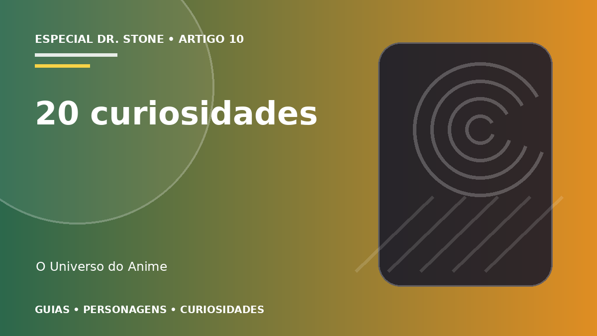 Capa do artigo 20 curiosidades sobre Dr. Stone