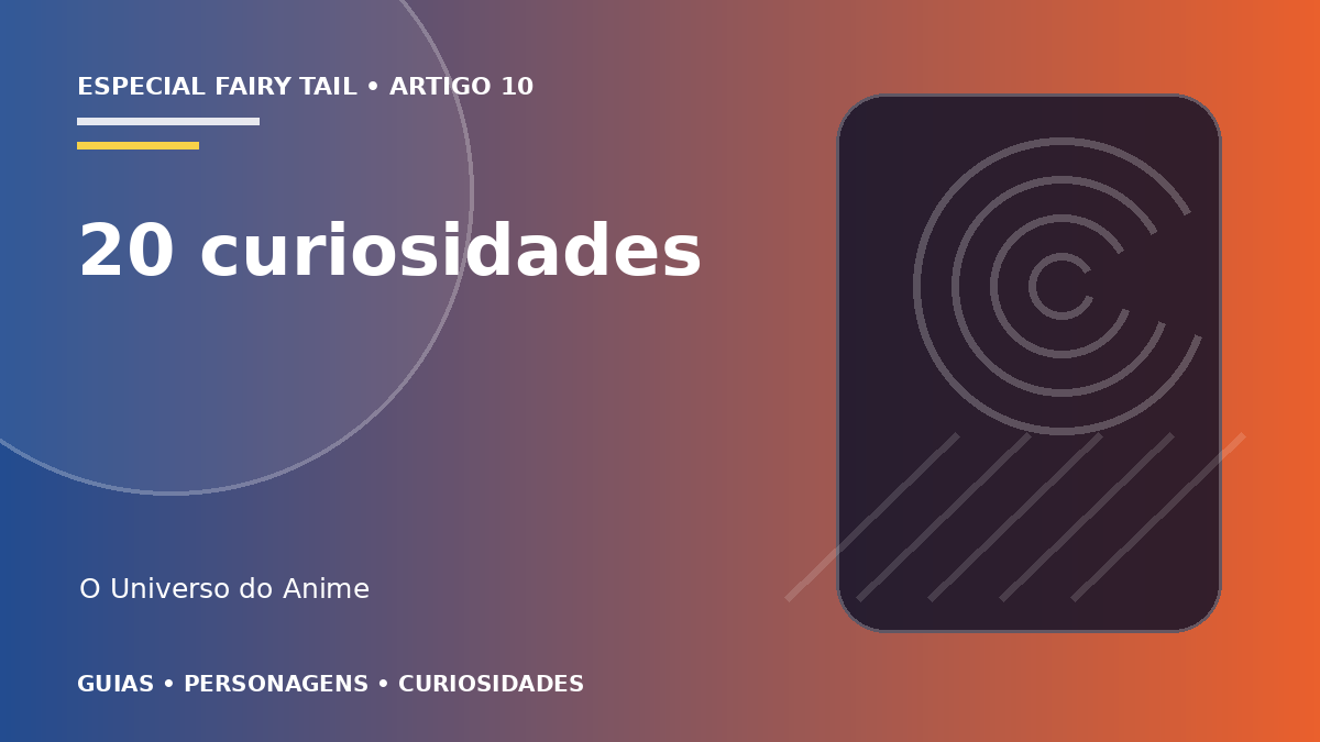 Capa do artigo 20 curiosidades sobre Fairy Tail