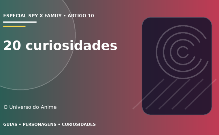Capa do artigo 20 curiosidades sobre Spy x Family