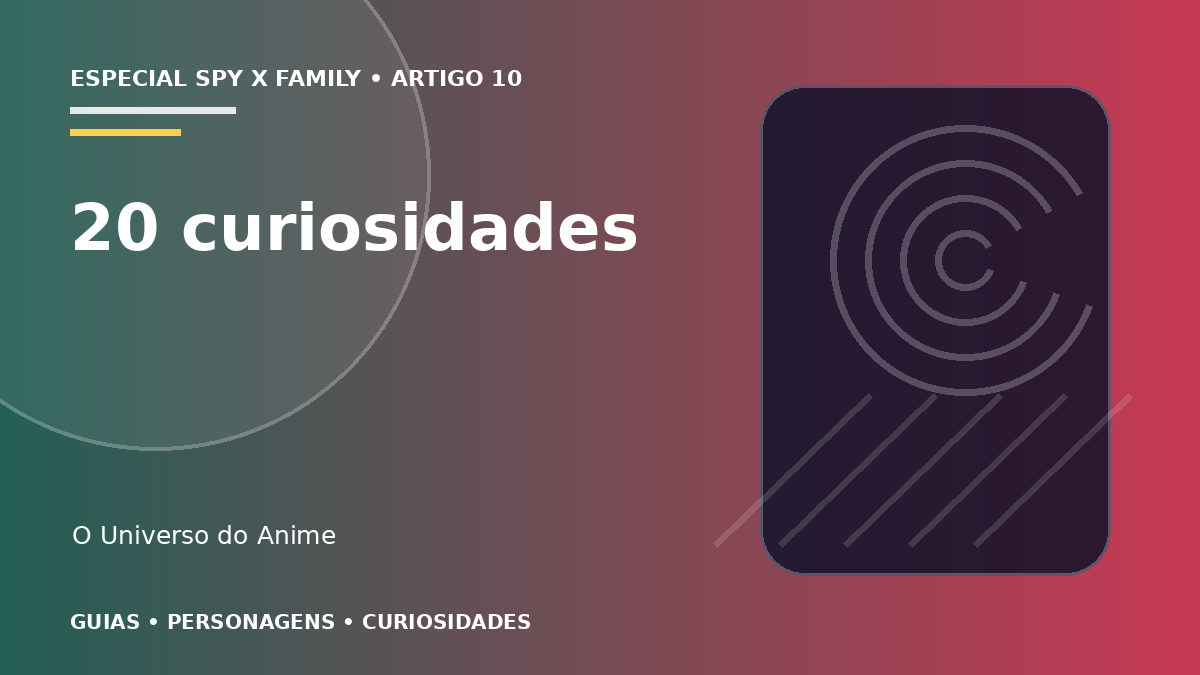 Capa do artigo 20 curiosidades sobre Spy x Family
