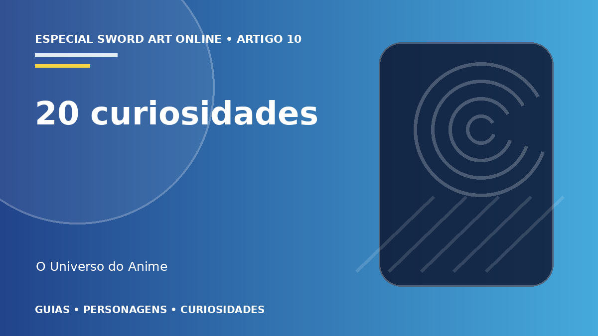 Capa do artigo 20 curiosidades sobre Sword Art Online