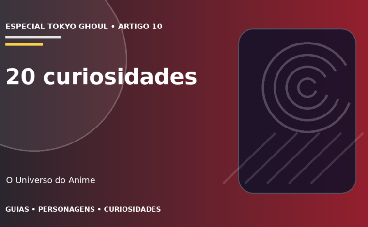Capa do artigo 20 curiosidades sobre Tokyo Ghoul