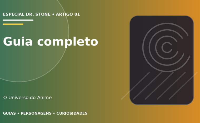Capa do artigo Dr. Stone: história, ciência e guia completo