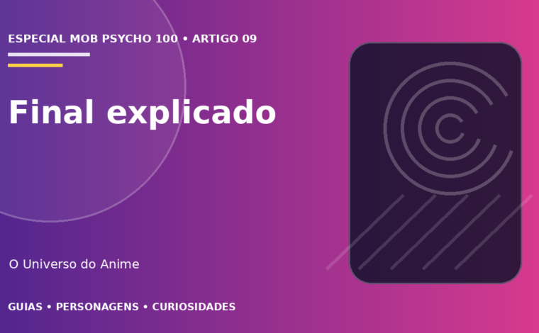 Capa do artigo Final de Mob Psycho 100 explicado