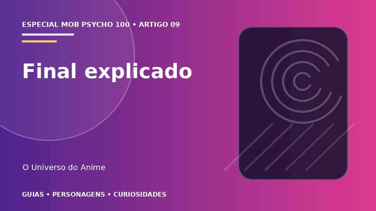 Capa do artigo Final de Mob Psycho 100 explicado