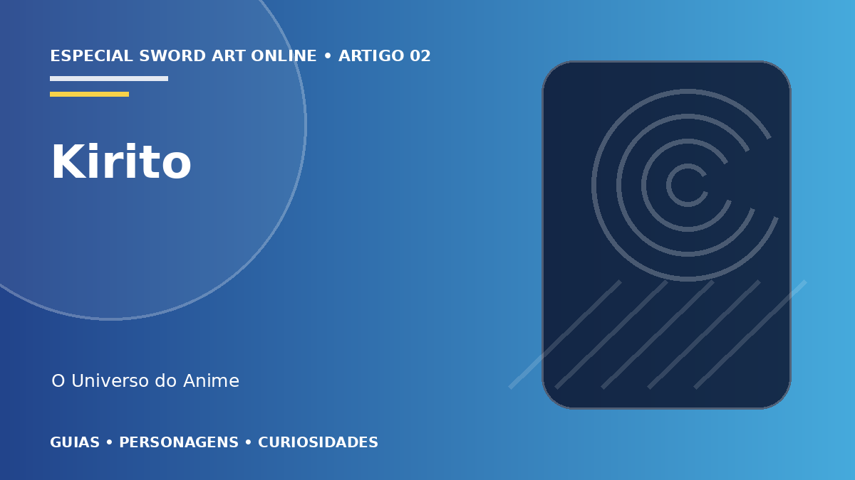 Capa do artigo Kirito: habilidades, espadas e evolução