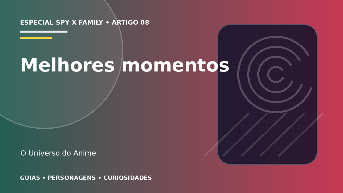Capa do artigo Os melhores momentos de Spy x Family