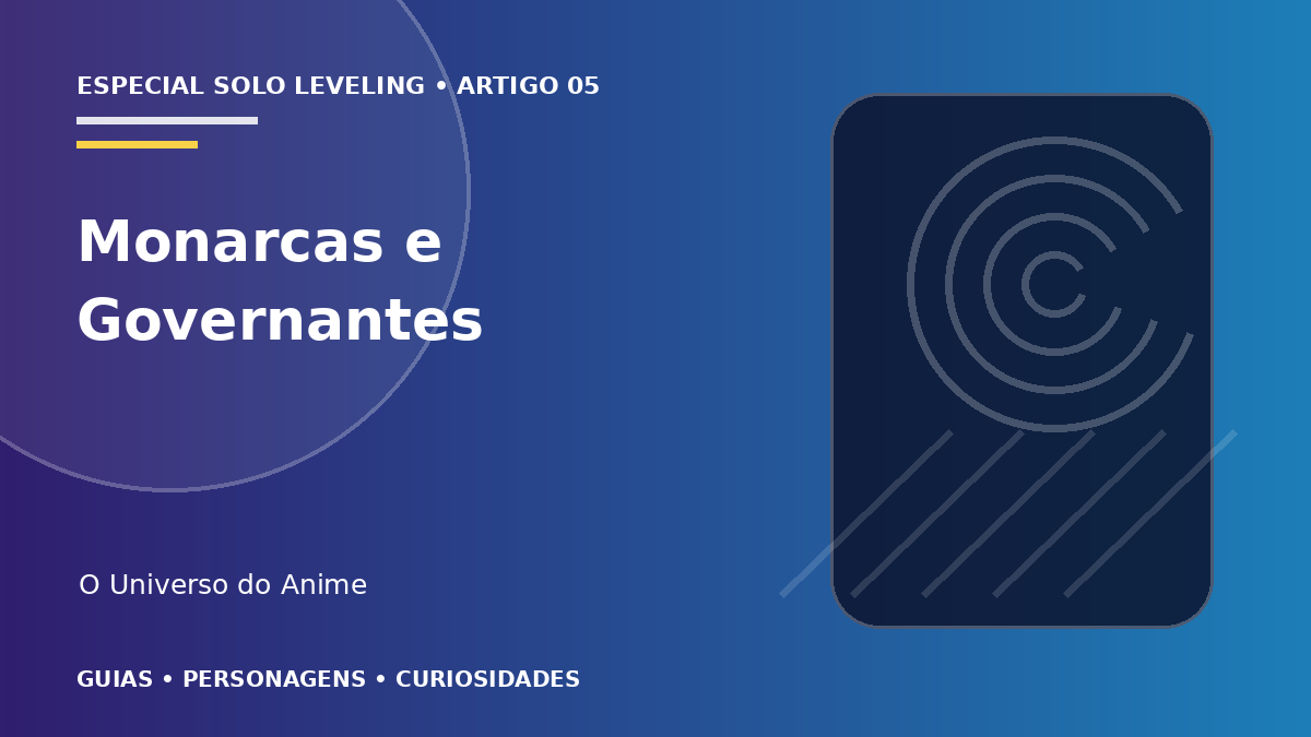 Capa do artigo Monarcas e Governantes de Solo Leveling