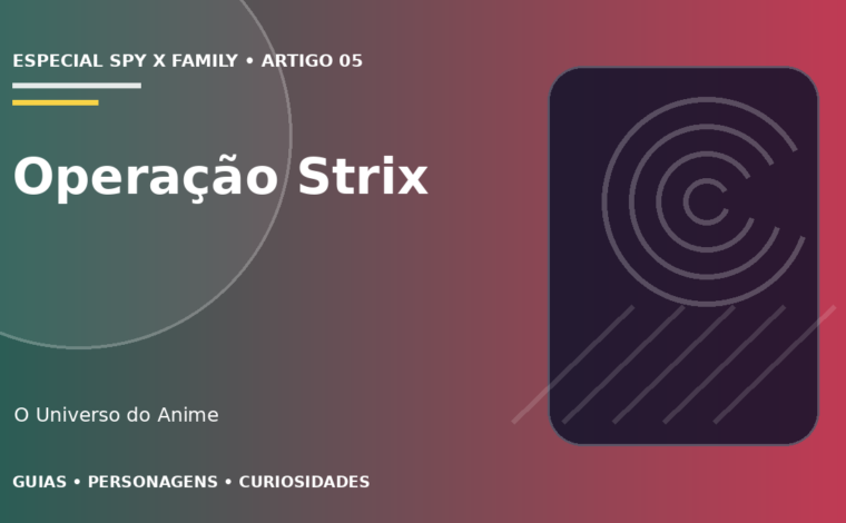 Capa do artigo Operação Strix explicada em Spy x Family
