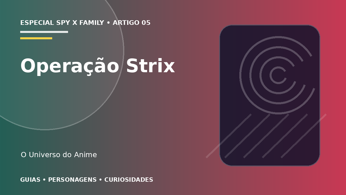 Capa do artigo Operação Strix explicada em Spy x Family