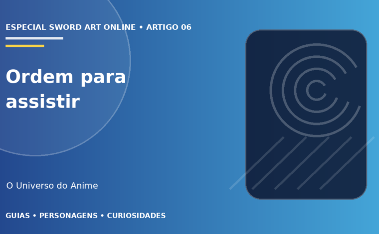 Capa do artigo Ordem para assistir Sword Art Online