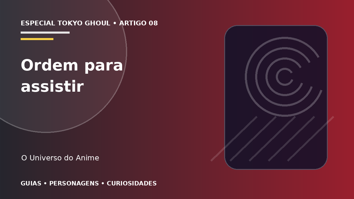 Capa do artigo Ordem para assistir Tokyo Ghoul: temporadas e OVAs