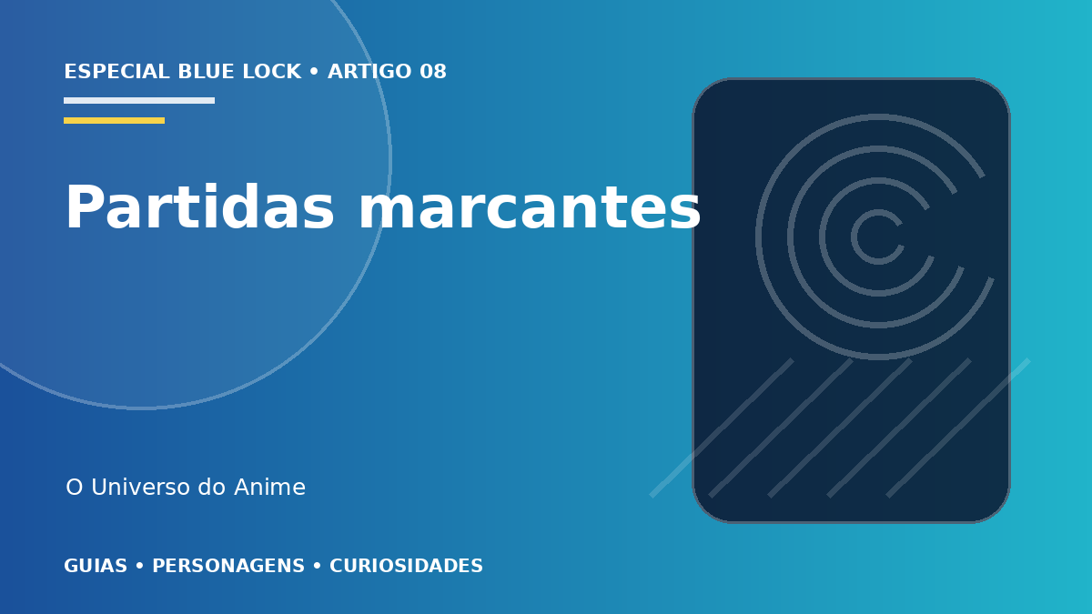 Capa do artigo As partidas mais importantes de Blue Lock