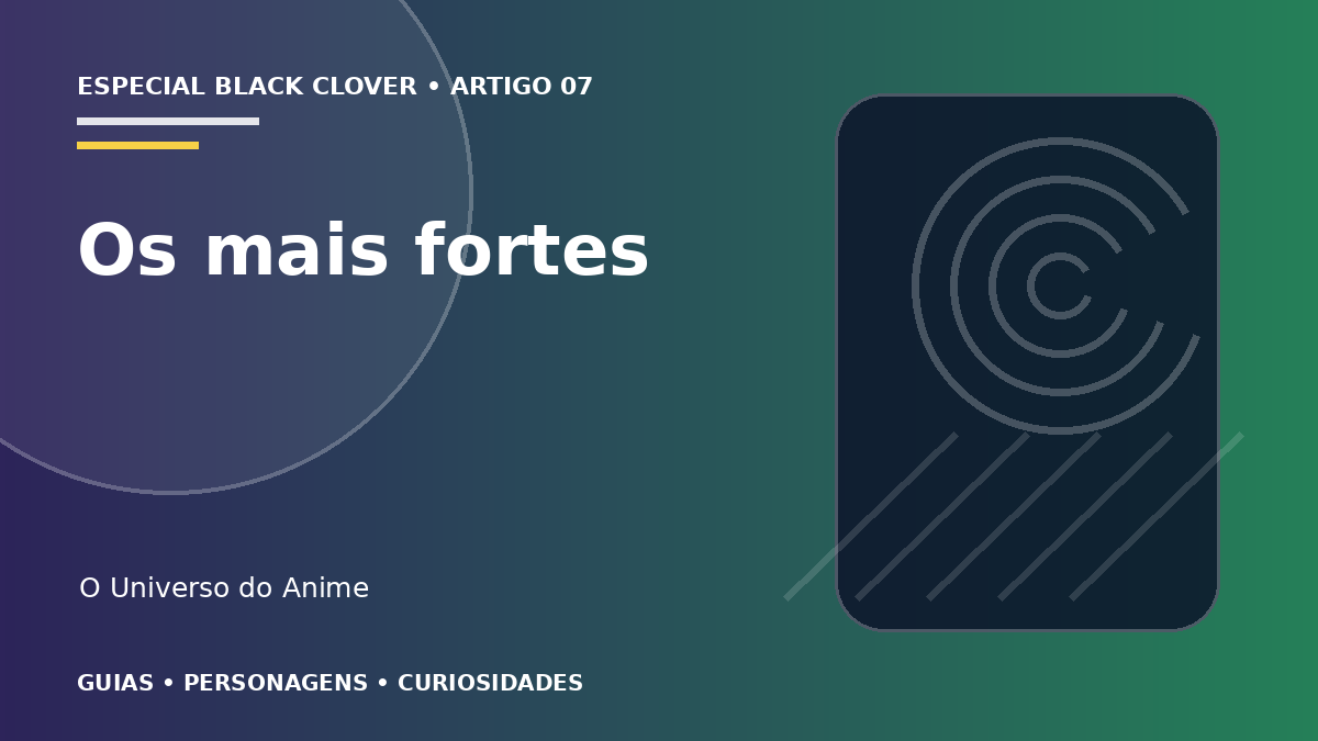 Capa do artigo Os personagens mais fortes de Black Clover