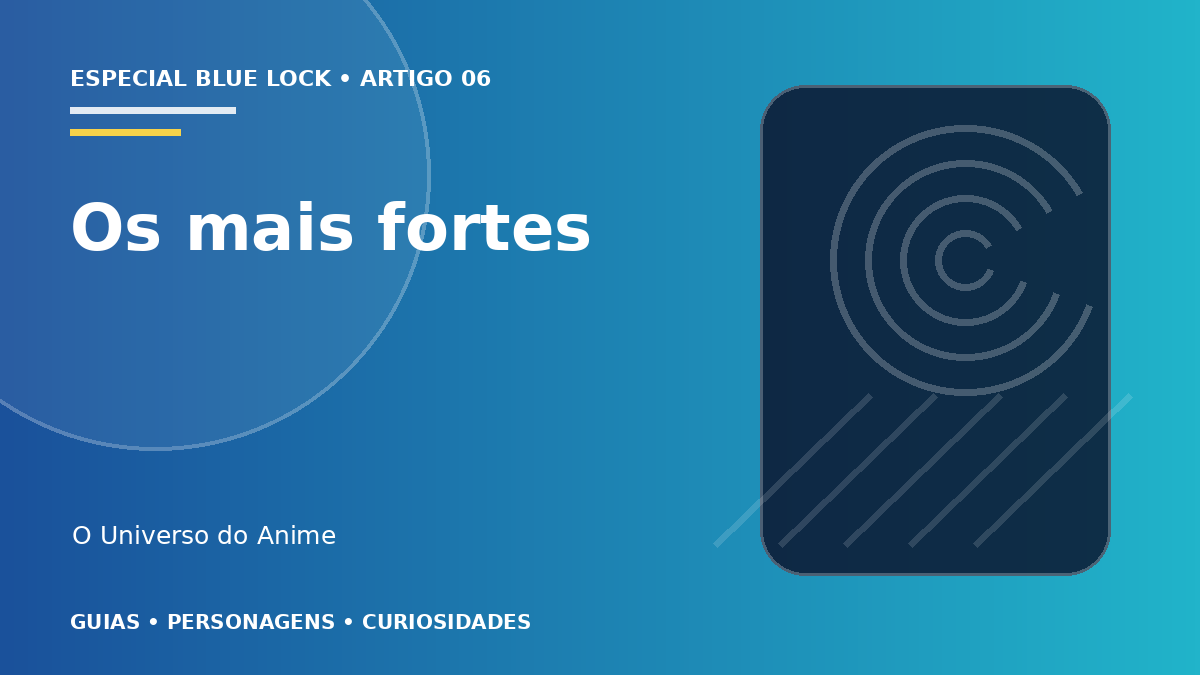 Capa do artigo Os jogadores mais fortes de Blue Lock