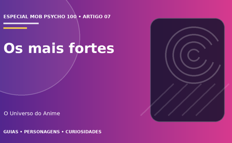 Capa do artigo Os personagens mais fortes de Mob Psycho 100
